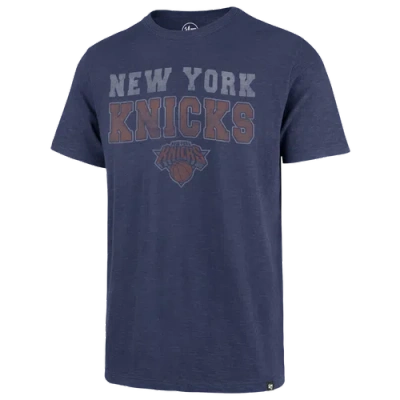 47 Brand Mens New York Knicks Stadium Wave Scrum T-shirt In Blue