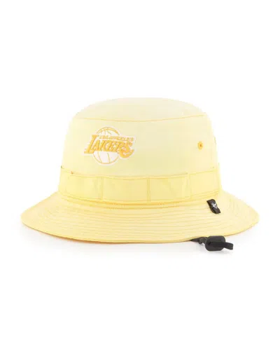 47 Brand Men'sâ Gold Los Angeles Lakers Buxton Garment Washed Bucket Hat