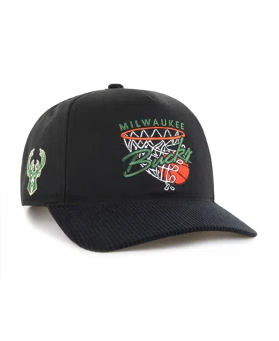 47 Brand Milwaukee Bucks Nothing But Net Snapback Baseball Cap In Black