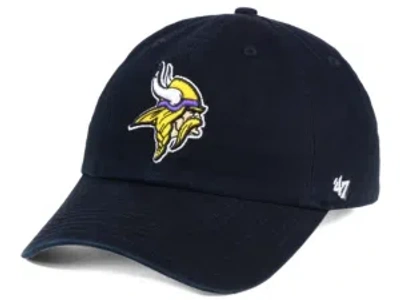 47 Brand Minnesota Vikings Clean Up Cap In Black