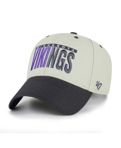47 Brand Minnesota Vikings Half Block Text Mvp Structured Adjustable Baseball Cap In Multi