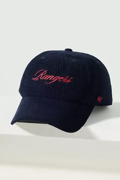 47 Brand Mlb 100% Cotton Corduroy Script Baseball Hat In Blue