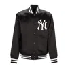 47 Brand Mlb Dalston Backer Bomber Neyyan Jet Black Men's Bomber Jacket In Jet Black