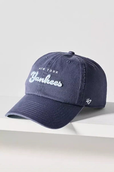 47 Brand Mlb Gingham Brim Baseball Cap In Blue