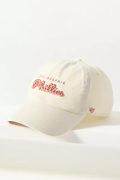 47 Brand Mlb Gingham Brim Baseball Cap In White