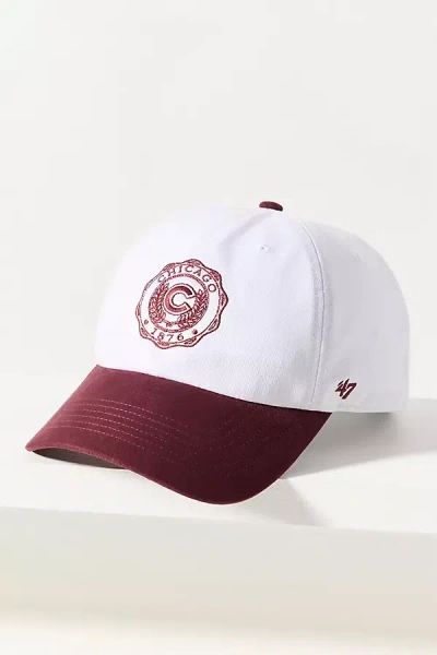 47 Brand Mlb Logo Seal Baseball Cap In White