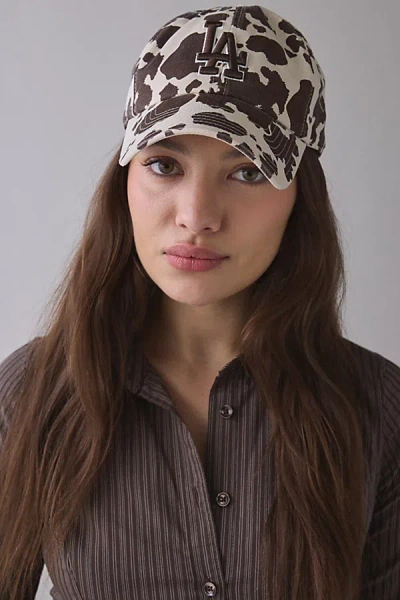 47 Brand Mlb Los Angeles Dodgers Cow Print Hat In Brown, Women's At Urban Outfitters In Red