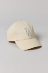 47 Brand Mlb Los Angeles Dodgers Rhinestone Logo Hat In Natural, Women's At Urban Outfitters In Brown