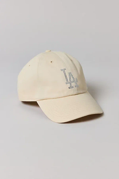 47 Brand Mlb Los Angeles Dodgers Rhinestone Logo Hat In Natural, Women's At Urban Outfitters In Brown