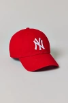 47 Brand Mlb New York Yankees Clean Up Hat In Bright Red At Urban Outfitters