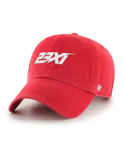 47 Brand Nascar Clean Up Adjustable Curved Brim Baseball Cap In Red