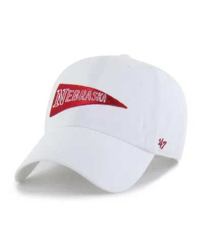 47 Brand Nebraska Huskers Vault Adjustable Low-crown Baseball Cap In White