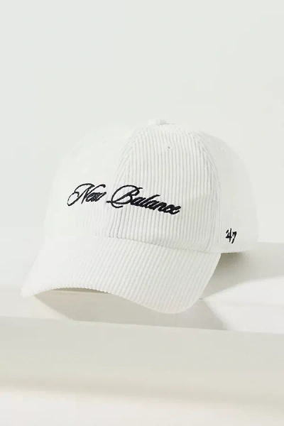 47 Brand New Balance Corduroy Baseball Cap In White