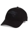 47 Brand New England Patriots Black & Black Mvp Strapback Cap In Black,black