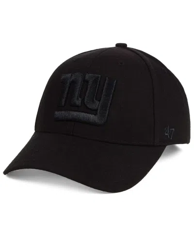 47 Brand New York Giants Black & Black Mvp Strapback Cap