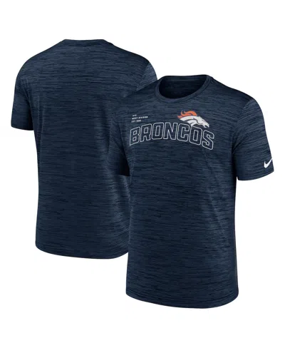 47 Brand Nike Men's Navy Denver Broncos Velocity Arch Performance T-shirt In Collegenvy