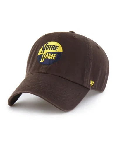 47 Brand Notre Dame Fighting Irish Adjustable Vault Baseball Cap In Brown
