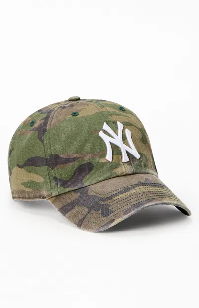 47 Brand Ny Yankees Camo Dad Hat In Camouflage In Green