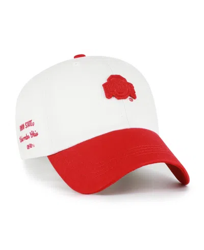 47 Brand Ohio State Buckeyes Clean Up Adjustable Baseball Cap In White