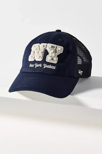 47 Brand Pearl Embellished Baseball Hat In Blue