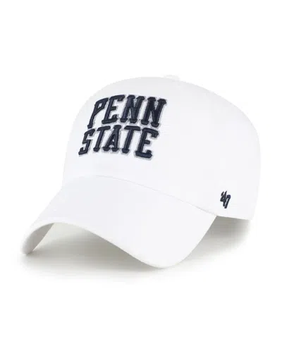 47 Brand Penn State Nittany Lions Vault Clean Up Adjustable Baseball Cap In White