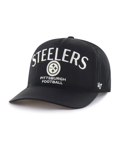 47 Brand Pittsburgh Steelers Adjustable Retro Modernia Baseball Cap In Black
