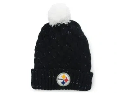 47 Brand Pittsburgh Steelers Women's Fiona Pom Knit Hat In Black