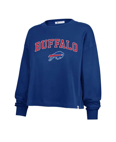 47 Brand Plus Size Buffalo Bills Sydney Arch Game Long-sleeve Cotton-blend T-shirt In Royal