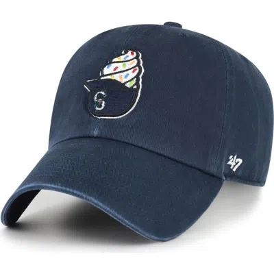 47 Brand Kids' Preschool '47 Navy Seattle Mariners Ice Cream Helmet Clean Up Adjustable Hat In Blue