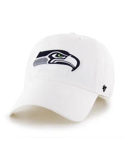 47 Brand Kids' Preschool White Seattle Seahawks Clean Up Adjustable Hat