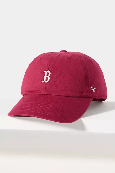 47 Brand Red Sox Mini Logo Baseball Cap In Burgundy