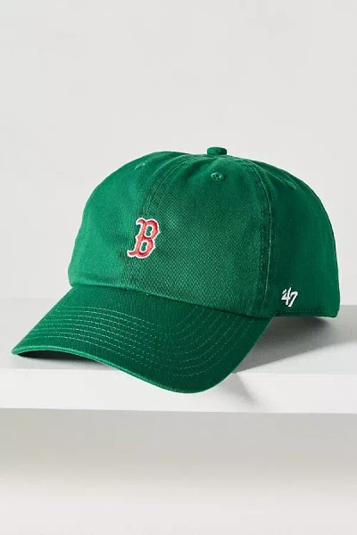 47 Brand Red Sox Mini Logo Baseball Cap In Green