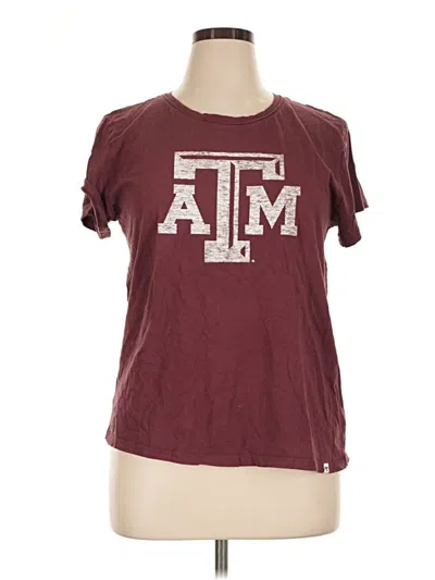 Pre-owned 47 Brand Short Sleeve Top Burgundy Crew Neck Tops