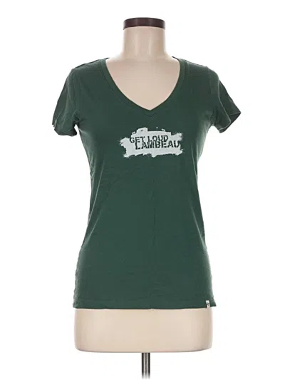 Pre-owned 47 Brand Short Sleeve Top Green Sweetheart Neckline Tops