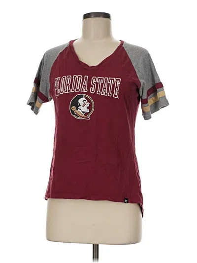 Pre-owned 47 Brand Short Sleeve T-shirt In Burgundy