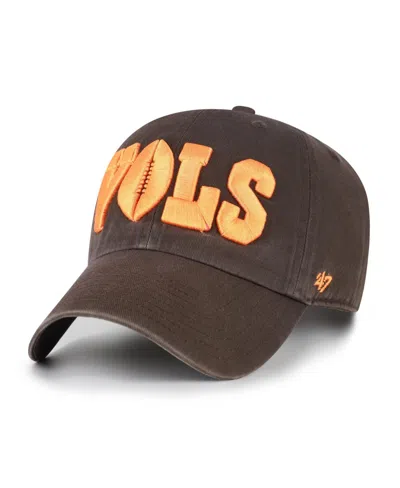 47 Brand Tennessee Volunteers Adjustable Clean Up Baseball Cap In Brown