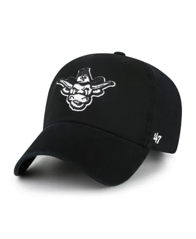 47 Brand Texas Longhorns Adjustable Relaxed-fit Clean Up Baseball Cap In Black
