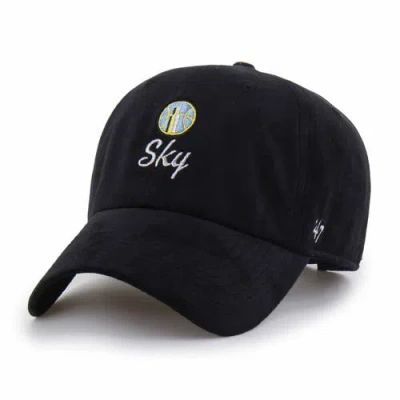 47 Brand Unisex '47 Black Chicago Sky Spirited Velour Clean Up Adjustable Hat