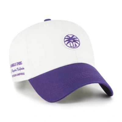 47 Brand Unisex '47 White/purple Los Angeles Sparks Contemporary Two-tone Clean Up Adjustable Hat In Red