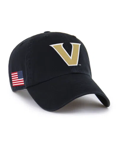 47 Brand Vanderbilt Commodores Americana Heritage American Flag Patch Baseball Cap In Black