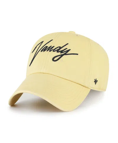 47 Brand Vanderbilt Commodores Clean Up Adjustable Low-crown Baseball Cap In Yellow
