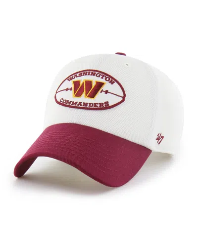 47 Brand Washington Commanders Adjustable Pique Baseball Cap In Cream,burgundy