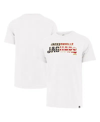 47 Brand White Jacksonville Jaguars Flag Script Franklin T-shirt