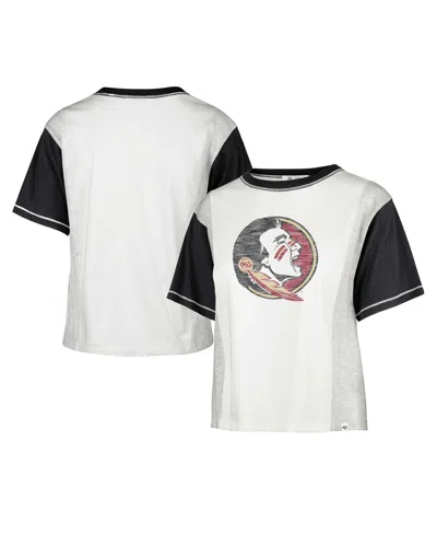 47 Brand Woman's ' White Distressed Florida State Seminoles Premier Tilda T-shirt