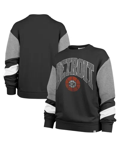 47 Brand Women's ' Black Detroit Pistons 2023/24 City Edition Nova Crew Sweatshirt