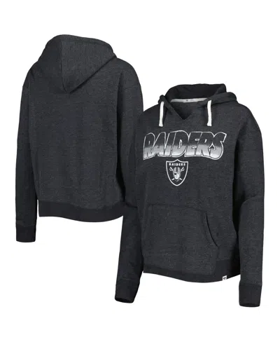 47 Brand Women's ' Black Las Vegas Raiders Color Rise Kennedy Notch Neck Pullover Hoodie