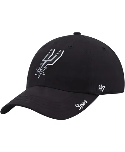 47 Brand Women's ' Black San Antonio Spurs Miata Clean Up Adjustable Hat