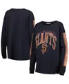 47 Brand Women's ' Black San Francisco Giants Statement Long Sleeve T-shirt In Black