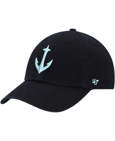 47 Brand Women's ' Black Seattle Kraken Clean Up Adjustable Hat