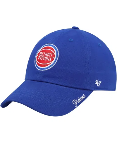 47 Brand Women's ' Blue Detroit Pistons Miata Clean Up Logo Adjustable Hat